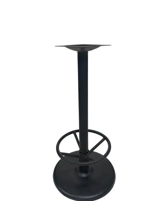 BLACK FOOT REST WITH ROUND BASE