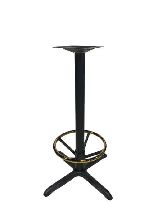 BRASS FOOT REST WITH CROSS BASE